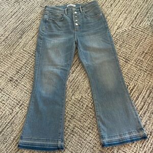 LOFT size 6 kick crop flare jeans